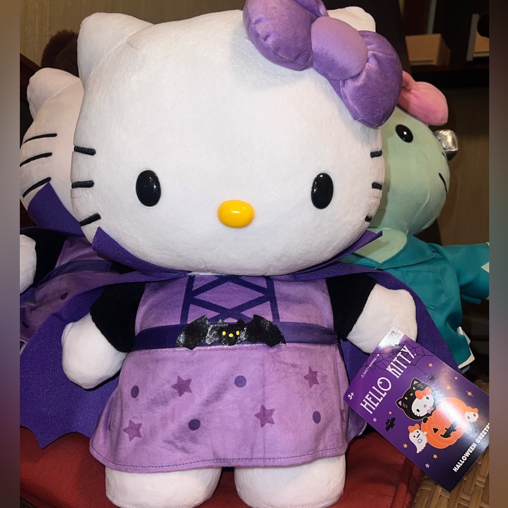 hello kitty halloween greeter purple bat